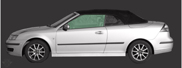 Afbeelding van Zijruit links Saab 9.3 Cabrio