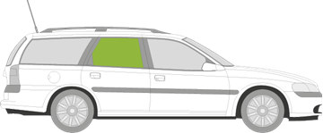 Afbeelding van Zijruit rechts Opel Vectra break 