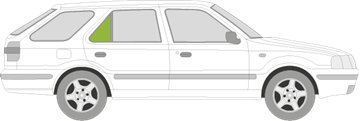 Afbeelding van Zijruit rechts Skoda Felicia break 