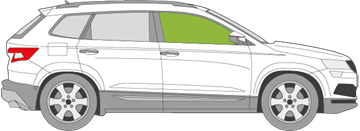 Afbeelding van Zijruit rechts Skoda Karoq 