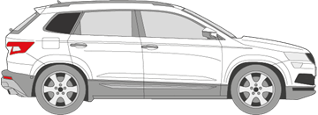 Afbeelding van Zijruit rechts Skoda Karoq (DONKERE RUIT)