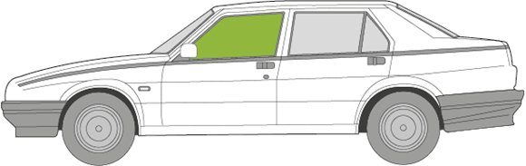 Afbeelding van Zijruit links Alfa Romeo 75 