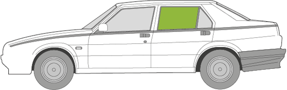 Afbeelding van Zijruit links Alfa Romeo 75 