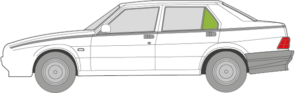 Afbeelding van Zijruit links Alfa Romeo 75 