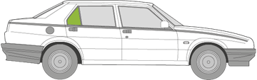 Afbeelding van Zijruit rechts Alfa Romeo 75 