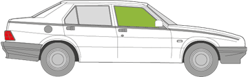 Afbeelding van Zijruit rechts Alfa Romeo 75 