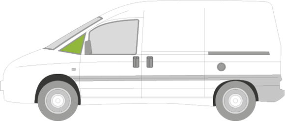 Afbeelding van Zijruit links Citroën Jumpy (getint)