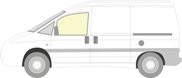 Afbeelding van Zijruit links Citroën Jumpy (helder)
