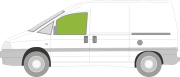 Afbeelding van Zijruit links Citroën Jumpy (getint)