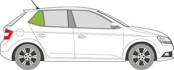Afbeelding van Zijruit rechts Skoda Fabia 5 deurs