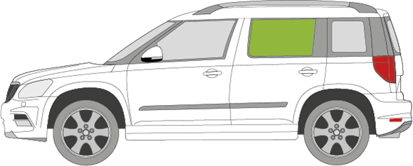 Afbeelding van Zijruit links Skoda Yeti 