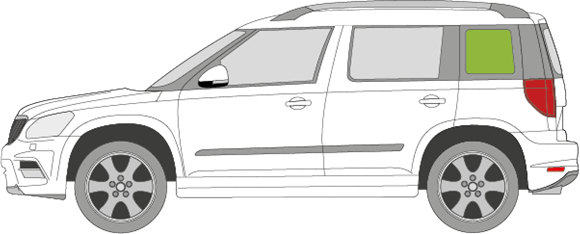 Afbeelding van Zijruit links Skoda Yeti 