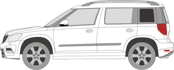 Afbeelding van Zijruit links Skoda Yeti (DONKERE RUIT)