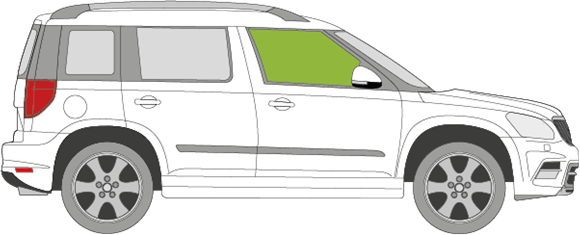 Afbeelding van Zijruit rechts Skoda Yeti 