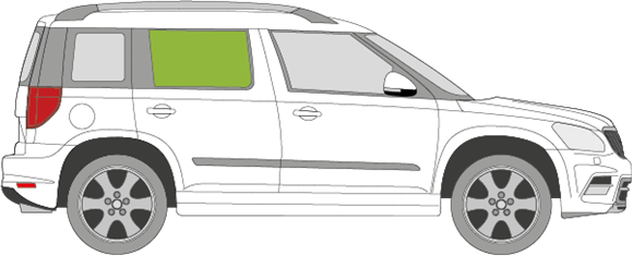 Afbeelding van Zijruit rechts Skoda Yeti 