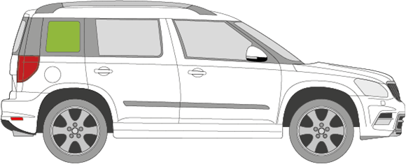 Afbeelding van Zijruit rechts Skoda Yeti 