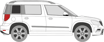 Afbeelding van Zijruit rechts Skoda Yeti (DONKERE RUIT)