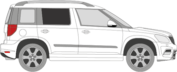 Afbeelding van Zijruit rechts Skoda Yeti (DONKERE RUIT)