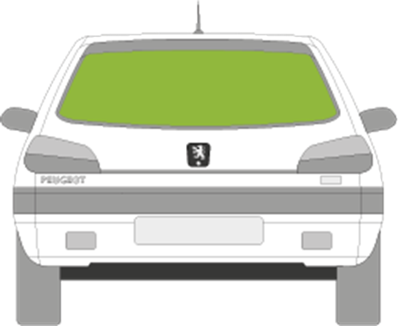 Afbeelding van Achterruit Peugeot 306 3 deurs