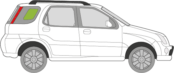 Afbeelding van Zijruit rechts Suzuki Ignis 5 deurs