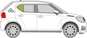 Afbeelding van Zijruit rechts Suzuki Ignis 5 deurs