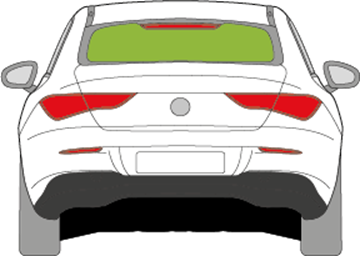Afbeelding van Achterruit Mercedes CLA-klasse 4 deurs coupé