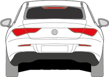 Afbeelding van Achterruit Mercedes CLA-klasse 4 deurs coupé (DONKERE RUIT)