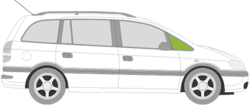 Afbeelding van Zijruit rechts Opel Zafira 