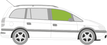 Afbeelding van Zijruit rechts Opel Zafira 