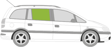 Afbeelding van Zijruit rechts Opel Zafira 