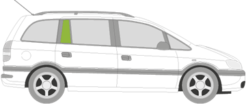Afbeelding van Zijruit rechts Opel Zafira 