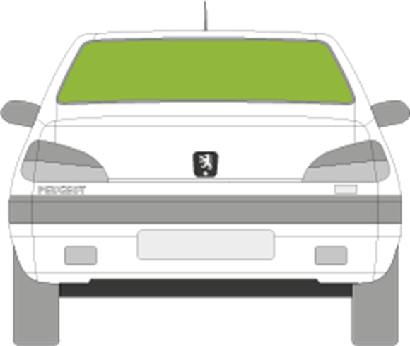 Afbeelding van Achterruit Peugeot 306 sedan