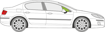 Afbeelding van Zijruit rechts Peugeot 407 sedan