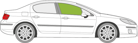 Afbeelding van Zijruit rechts Peugeot 407 sedan