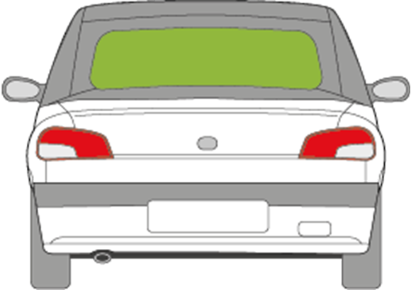 Afbeelding van Achterruit Peugeot 306 cabrio