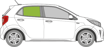 Afbeelding van Zijruit rechts Kia Picanto 5 deurs
