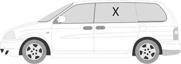 Afbeelding van Zijruit links Kia Carnival 