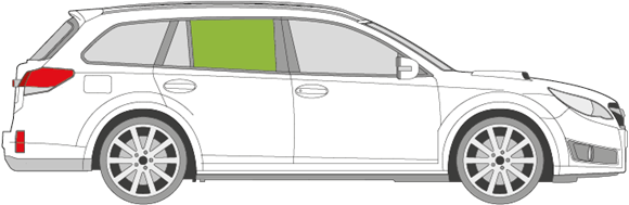 Afbeelding van Zijruit rechts Subaru Legacy break 