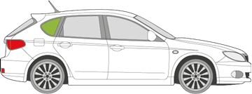 Afbeelding van Zijruit rechts Subaru Impreza 5 deurs