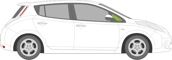 Afbeelding van Zijruit rechts Nissan Leaf