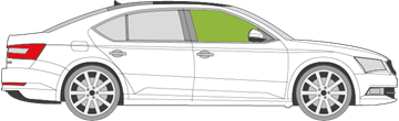 Afbeelding van Zijruit rechts Skoda Superb 5 deurs