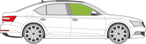 Afbeelding van Zijruit rechts Skoda Superb 5 deurs