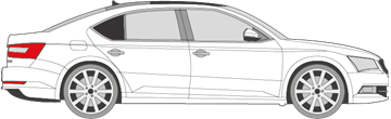 Afbeelding van Zijruit rechts Skoda Superb 5 deurs (DONKERE RUIT)