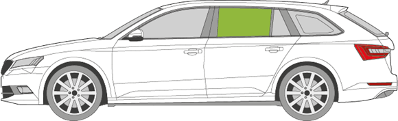 Afbeelding van Zijruit links Skoda Superb break