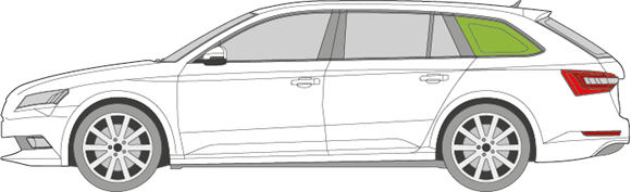 Afbeelding van Zijruit links Skoda Superb break