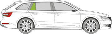 Afbeelding van Zijruit rechts Skoda Superb break