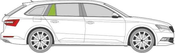 Afbeelding van Zijruit rechts Skoda Superb break