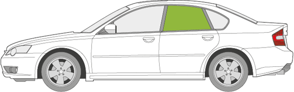 Afbeelding van Zijruit links Subaru Legacy sedan