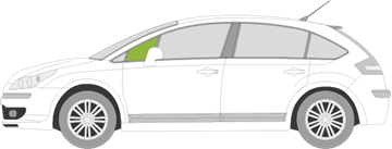 Afbeelding van Zijruit links Citroën C4 5 deurs