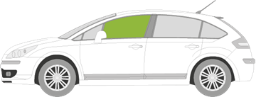 Afbeelding van Zijruit links Citroën C4 5 deurs